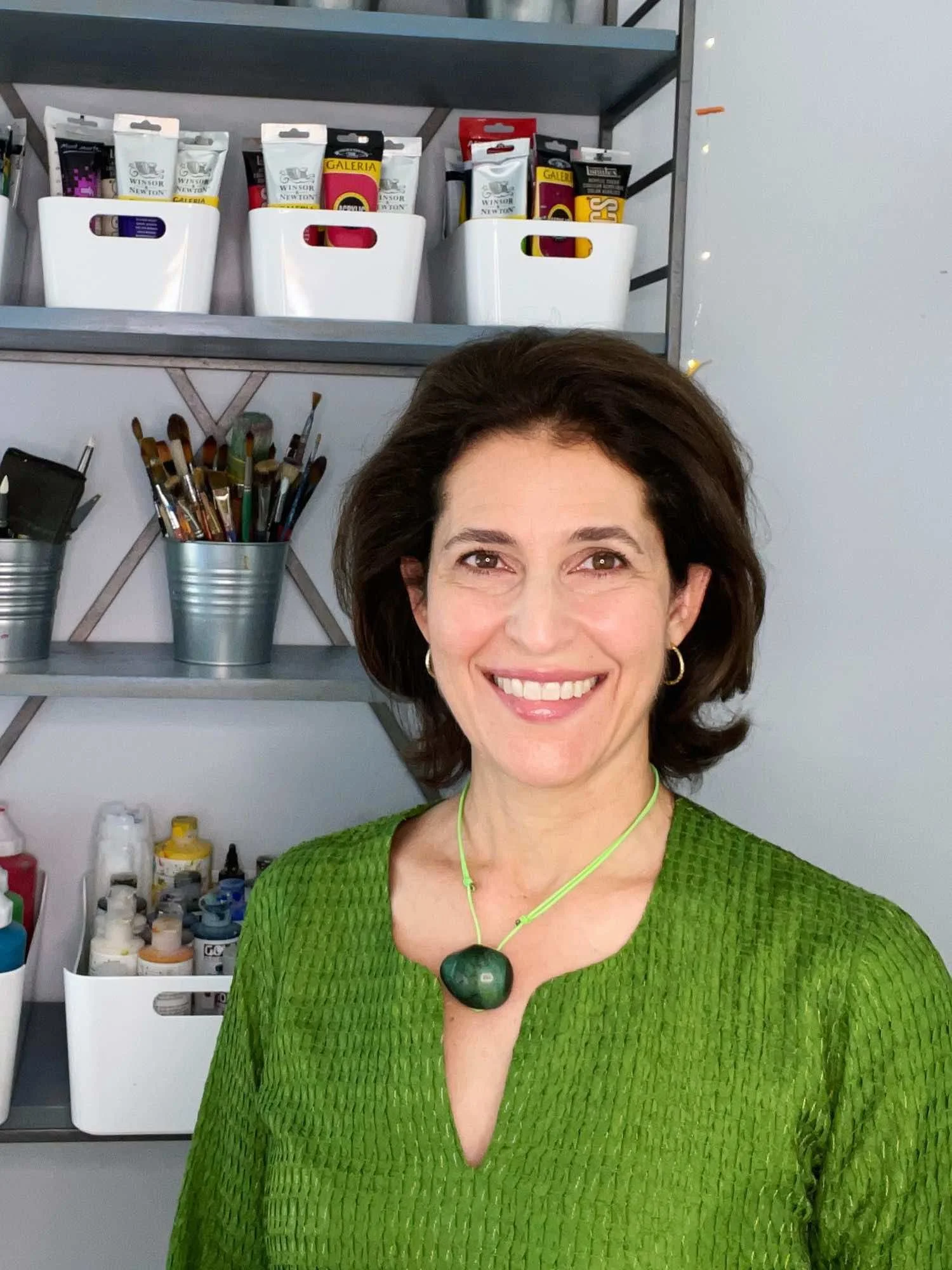 Sara Kabariti in her studio in Amman