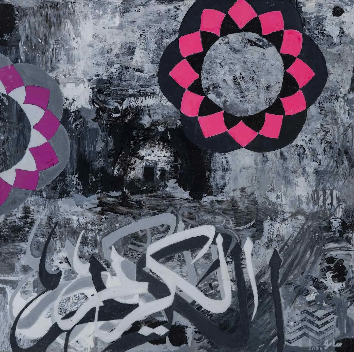 The Cave - original acrylic painting on panel from the Hu Collection by Sara Kabariti