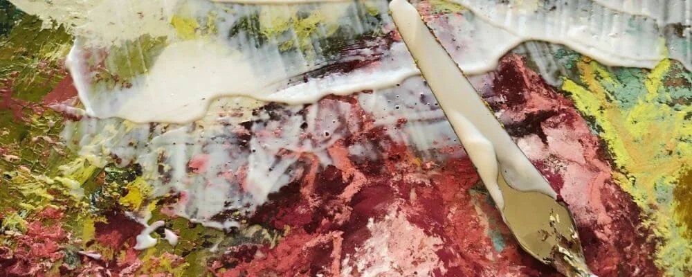 Love in Rose in progress - how to varnish mixed media paintings, step by step guide by artist Sara Kabariti