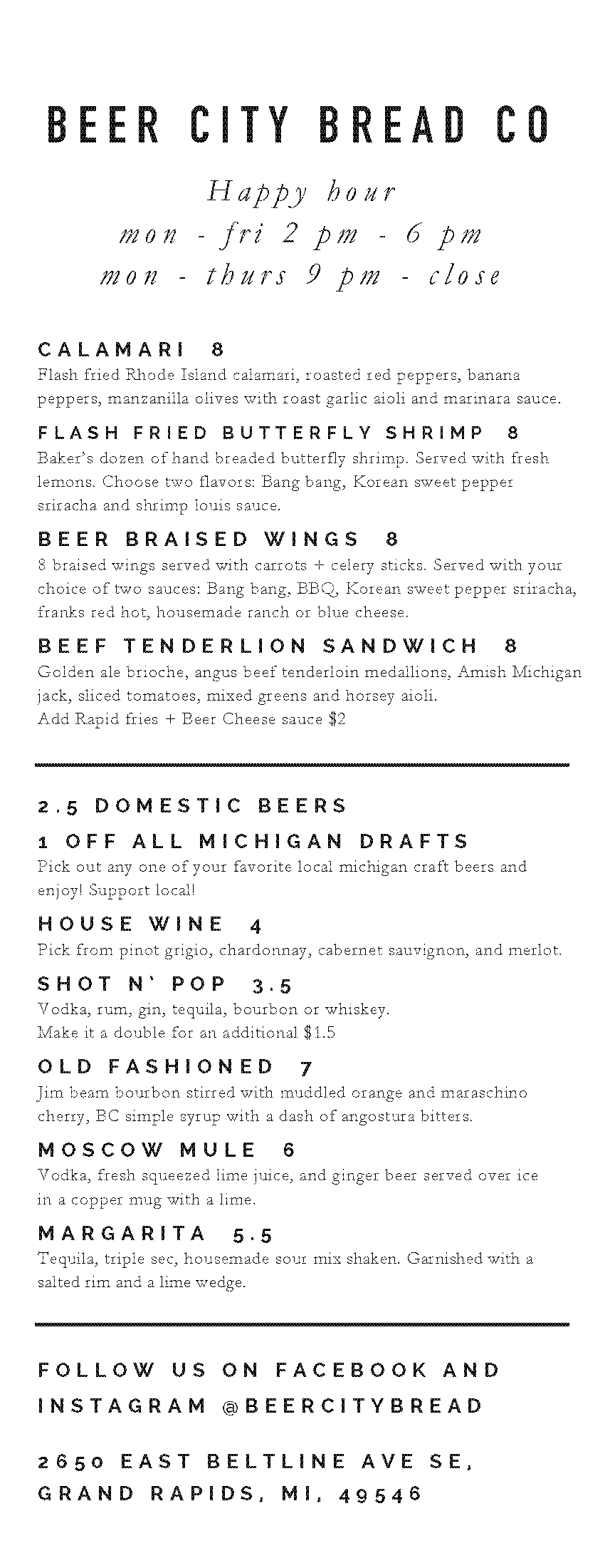 Happy Hour Beer City Bread Co Happy Hour Beer City Bread Co