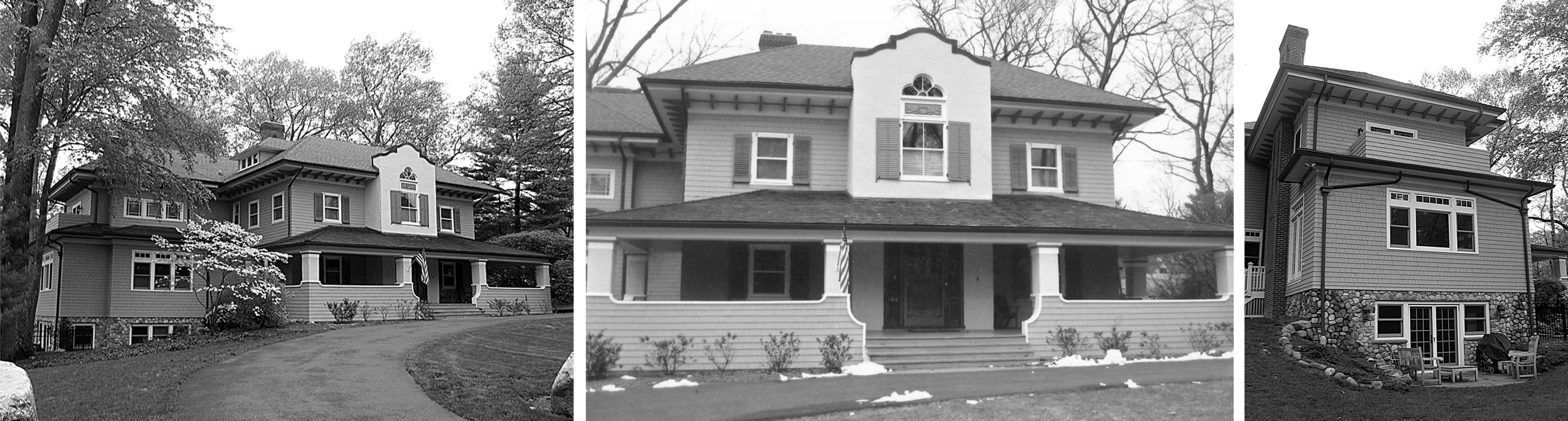 Views of the home prior to renovation.