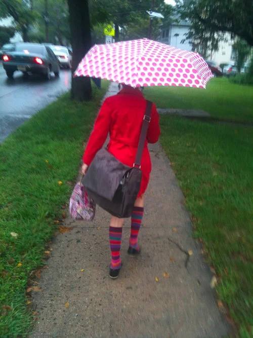 First Day of 5th Grade--racing to collect her Patrol Badge