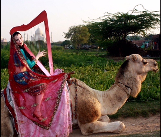 AnnaLisa Underhay at the Taj Mahal - India