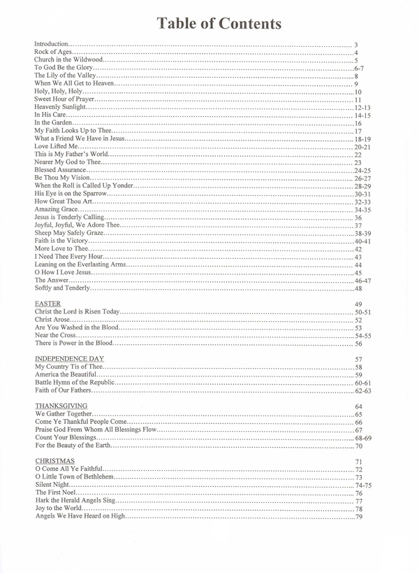 Gospel Favorites - TOC
