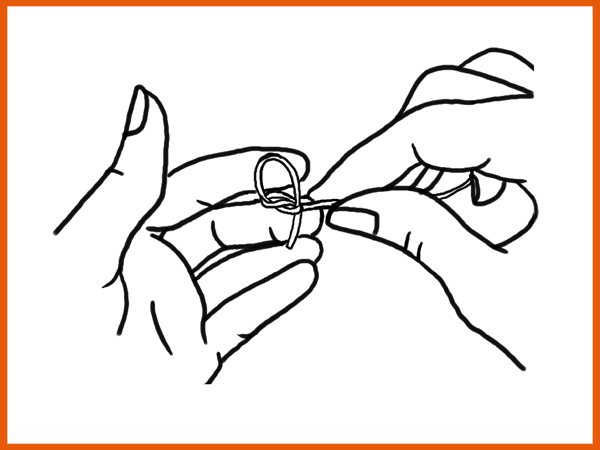 Step E - For strings .036 gauge or below make sure there is still space in the first loop. (For larger gauge strings skip to Step G.)