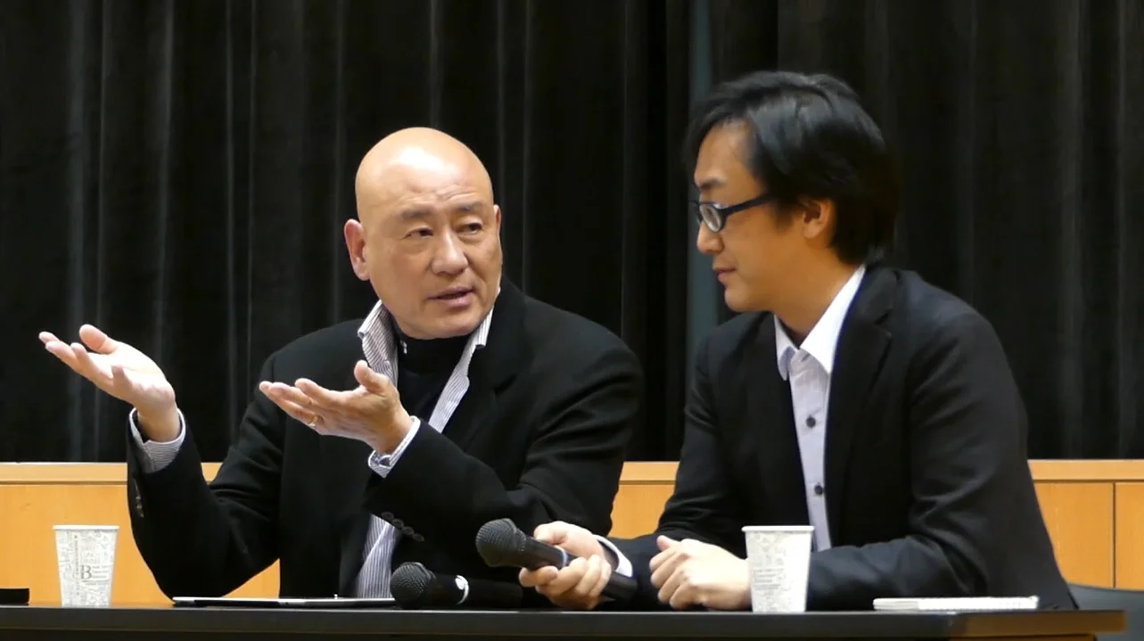 Tony Lo and Nojima Tsuyoshi in conversation at the symposium (photo courtesy of Yasunori Noto)