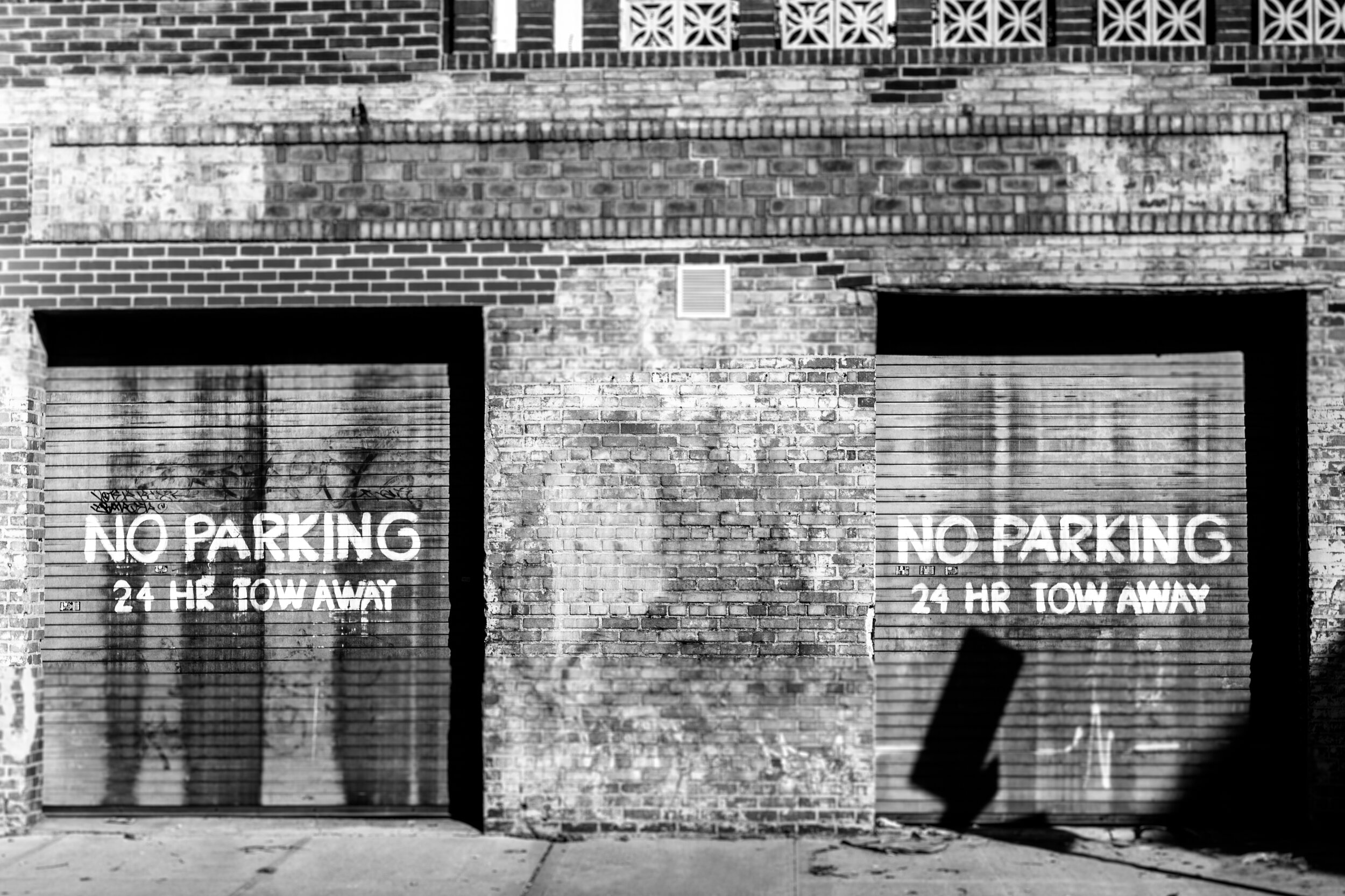 Don't Park Here B&amp;W