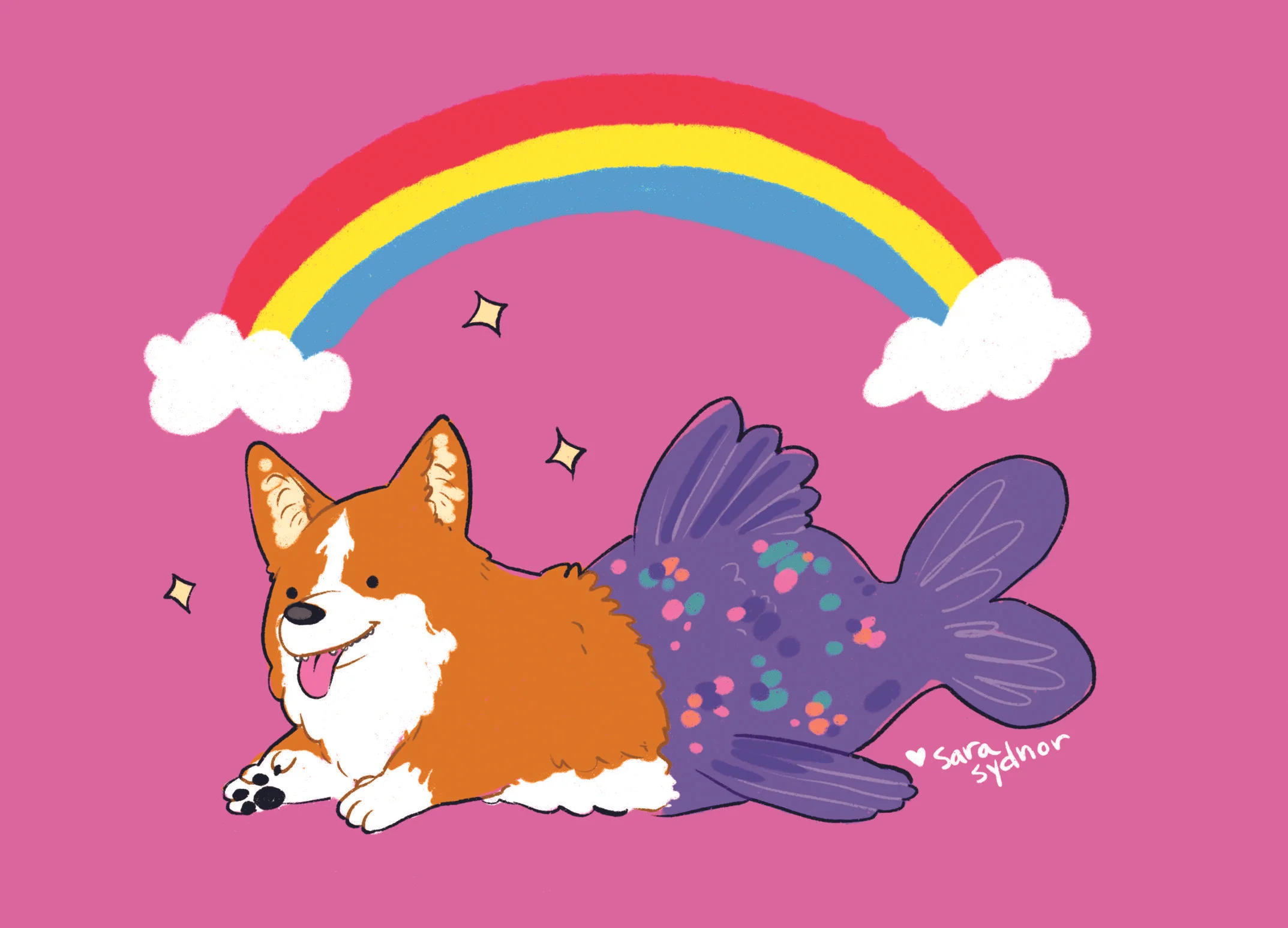 Corgi Mermaid
