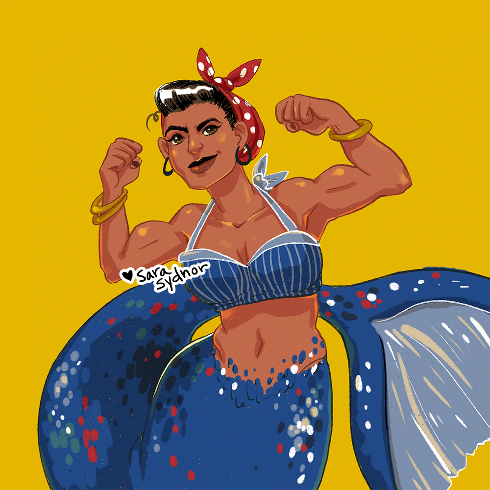 We Can Do It! Mermaid