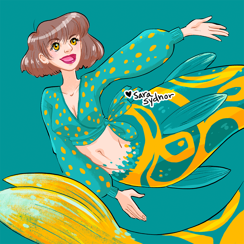 Viridian Green Mermaid