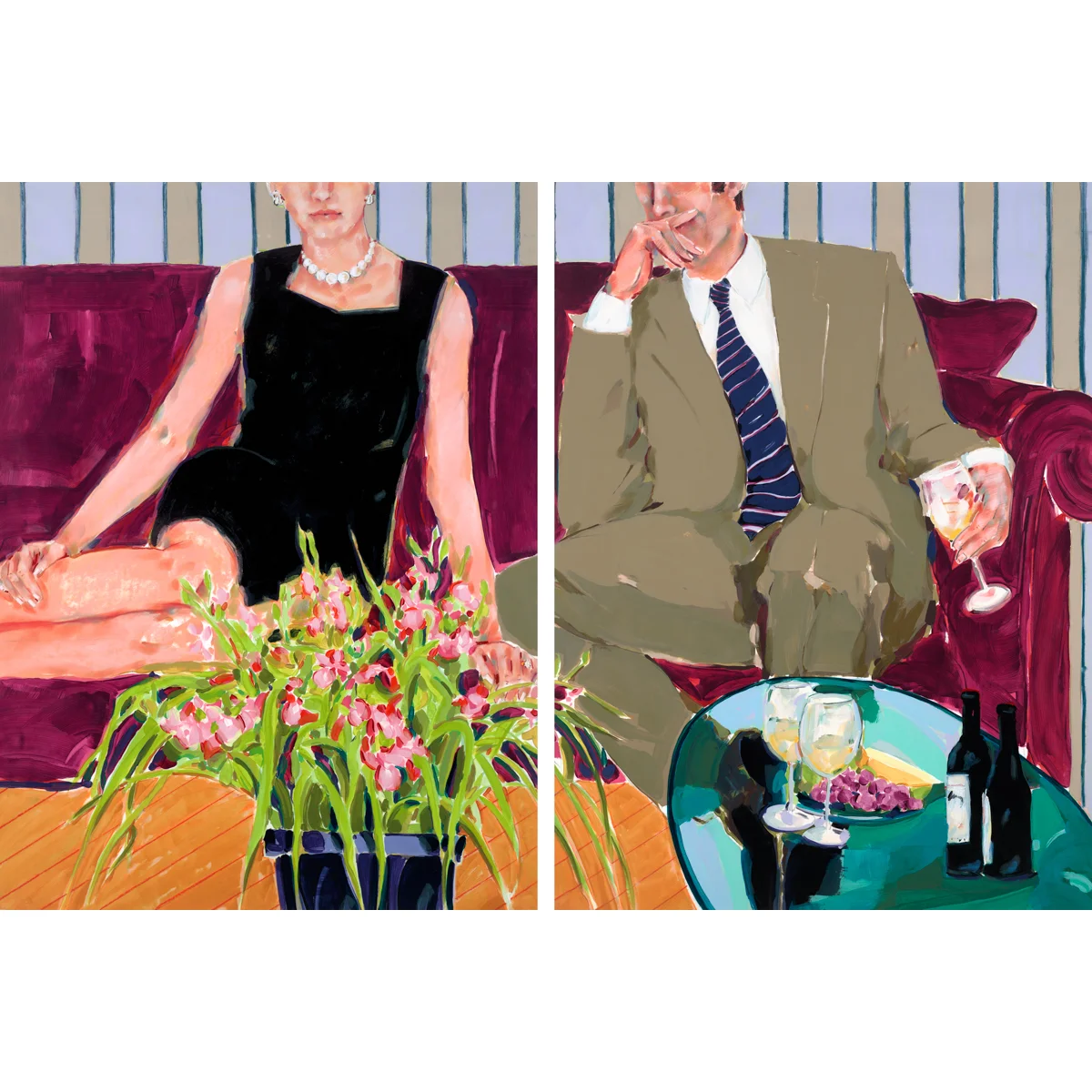 Listening to Guests 2 (Diptych)