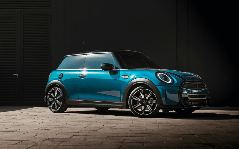 Blue MINI Cooper