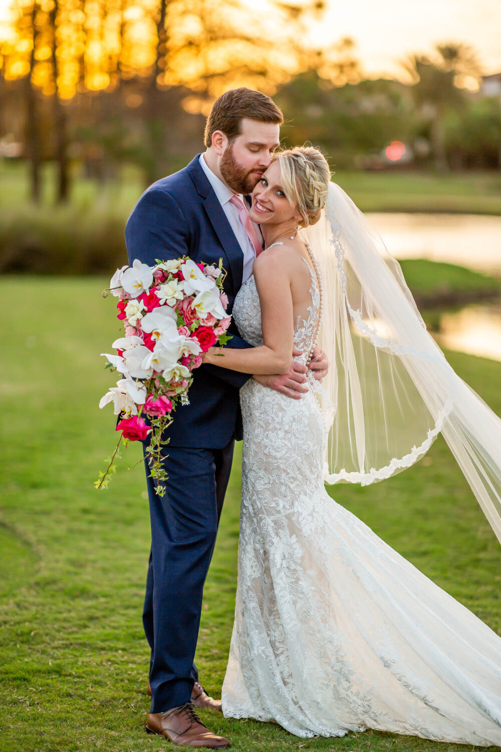 Couple 2 Pretty in Pink Country Club Wedding FLorida.jpg