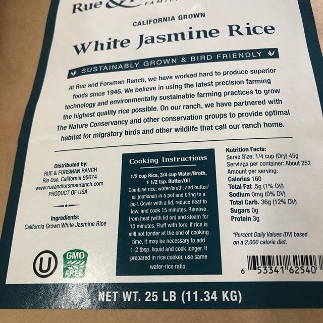 Hi, everyone! We have 3 pallets California grow jasmine white rice right right now! Support California Rices, support local California Farmers 👍👊