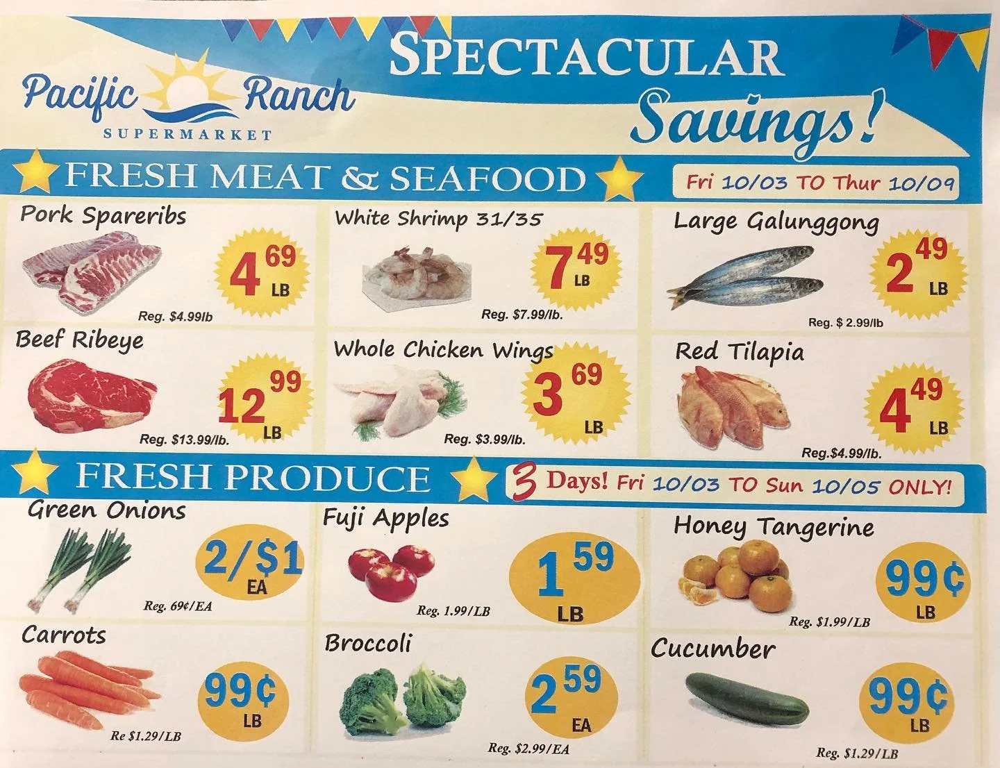 Weekly sales from 10/03/2025-10/09/2025!