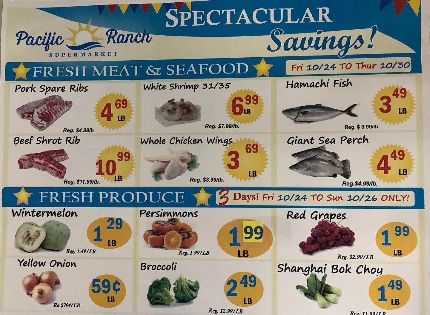 Weekly Sales from 10/24/2025-10/30/2025!