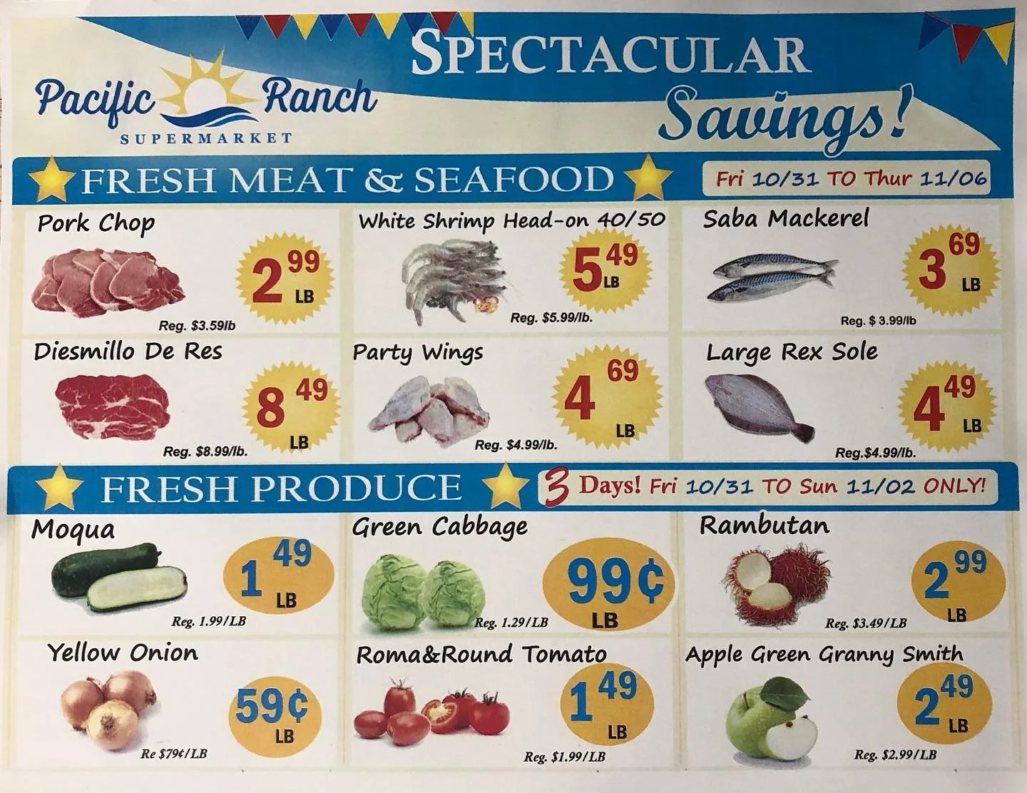 Weekly sales from 10/31/2025-11/06/2025!