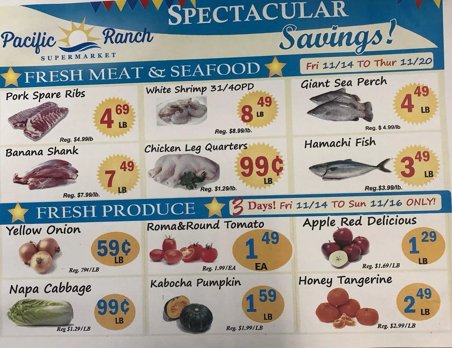 Weekly sales from 11/14/2025-11/20/2025!