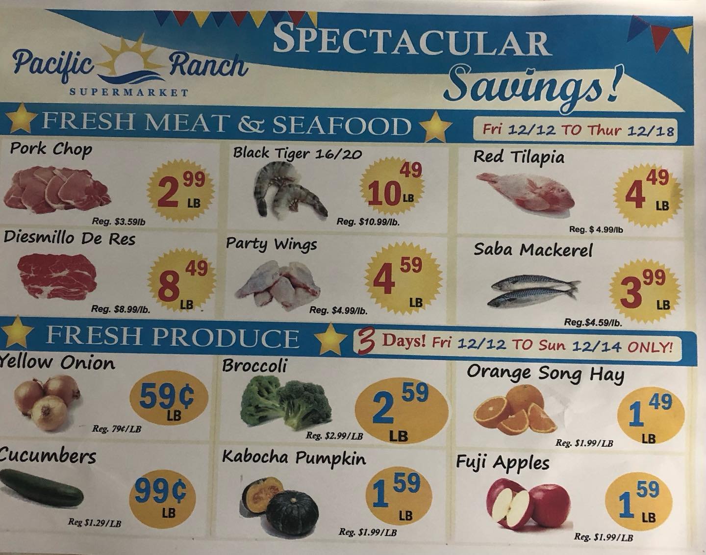 Weekly sales from 12/12/2025-12/18/2025!