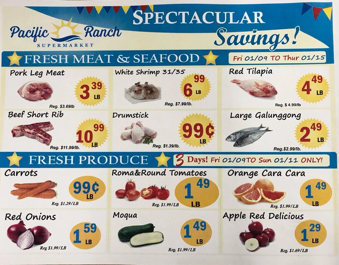 Weekly sales from 01/09/2025-01/15/2025!