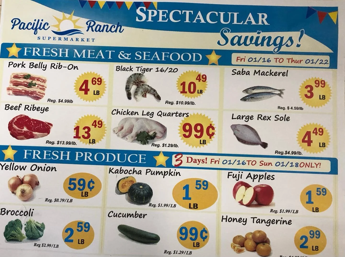 Weekly Sales from 01/16/2026-1/22/2025!