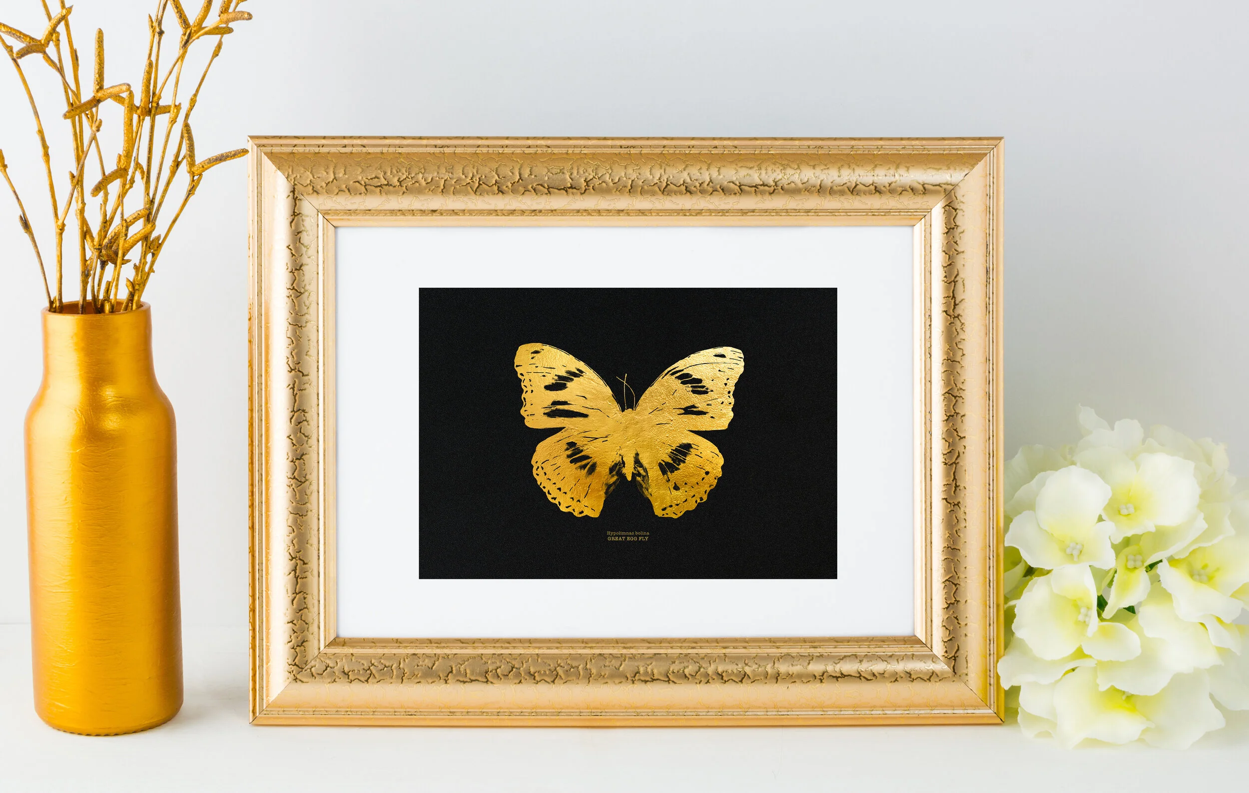 Goldfoil Butterfly Print - Great Egg Fly
