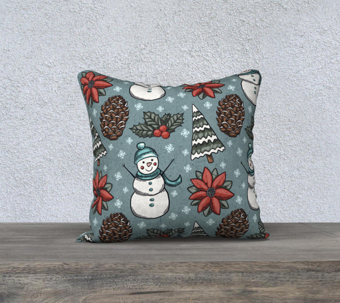 Winter Throw Pillow Case 18"x18" Canvas