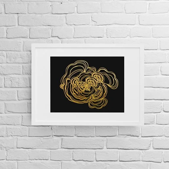 Fungi Gold Foil Print