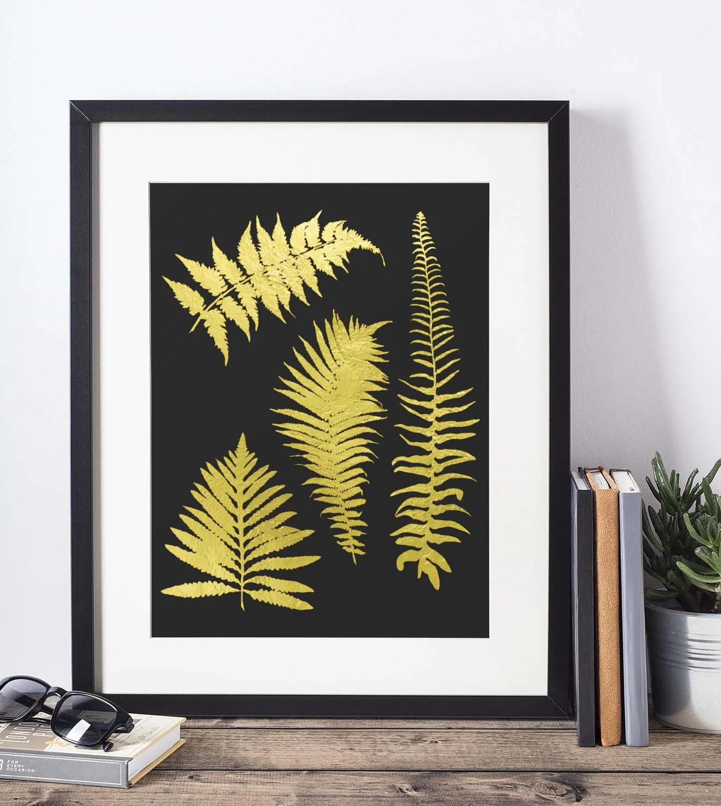 Fern Gold Foil Print