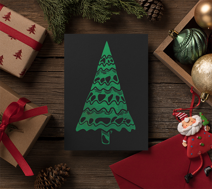 Gold Foil Card - Tree
