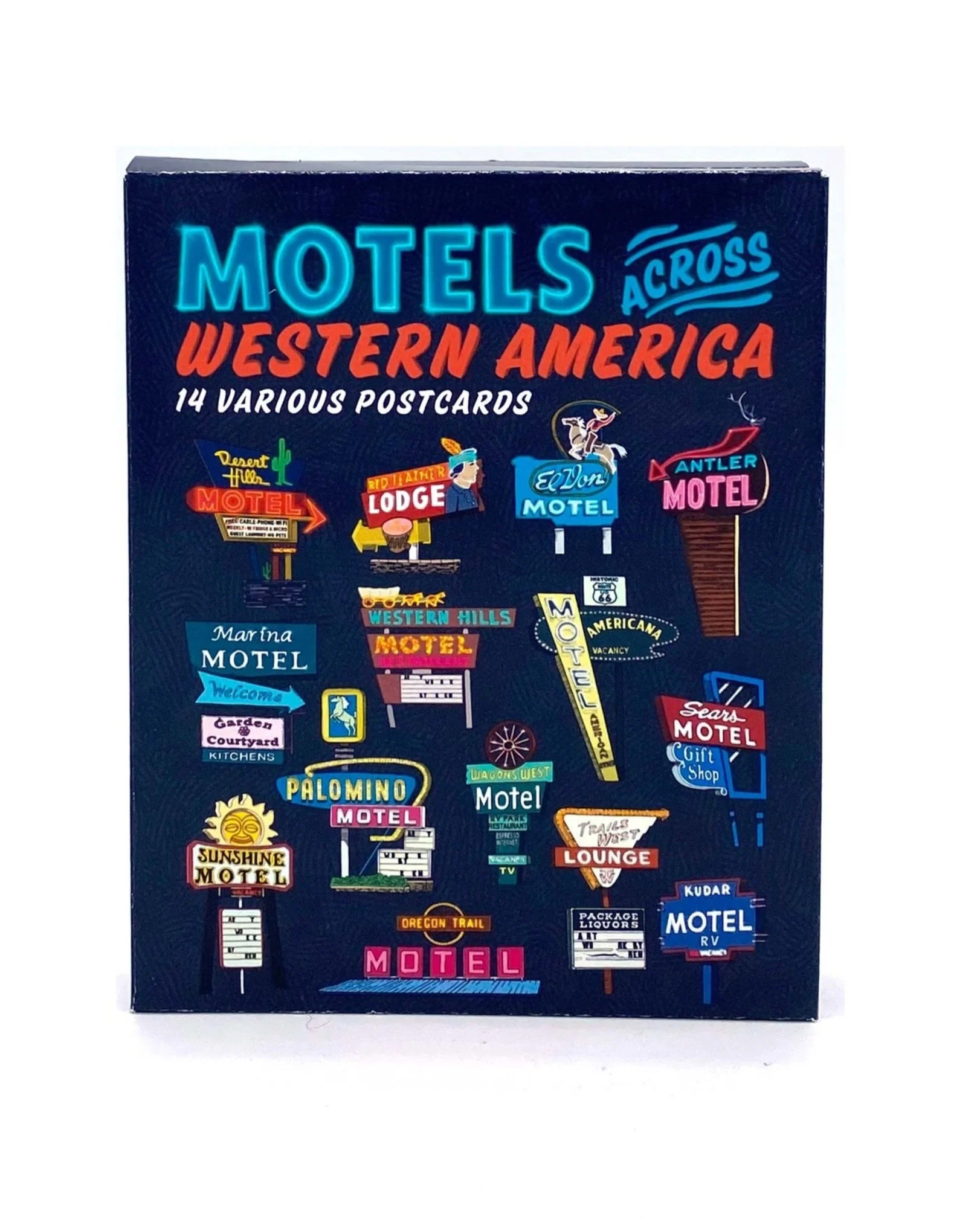 Motels Across Western America Postcards - 14 various postcards