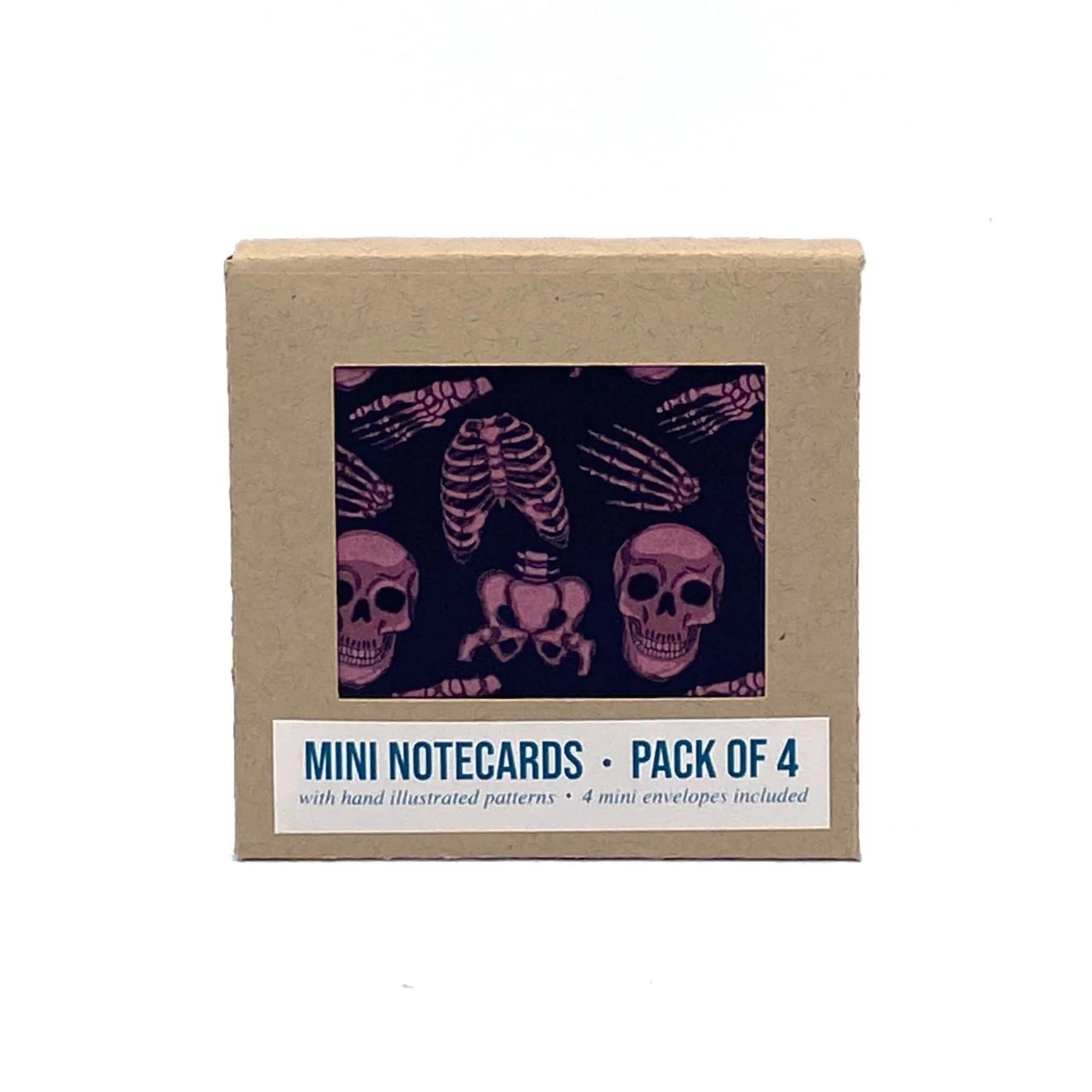Mini Folding Cards - 4 Pack - Skeleton