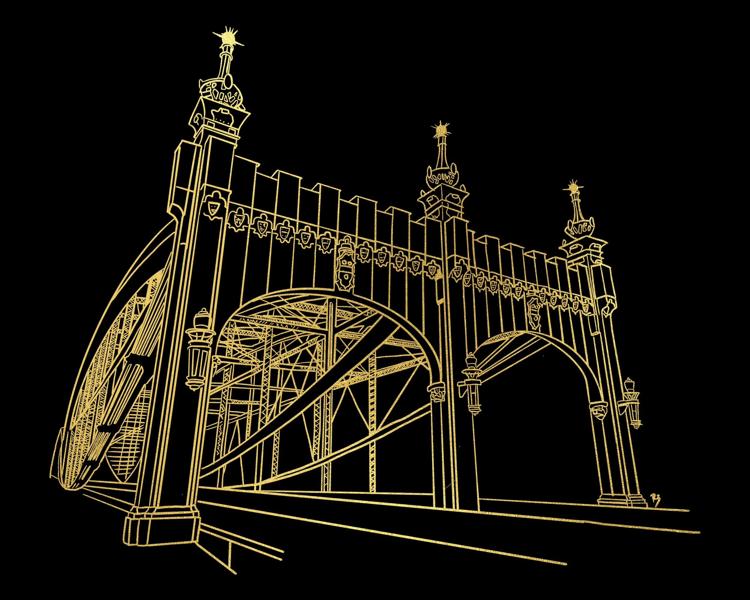 smithfield st bridge gold foil.jpg