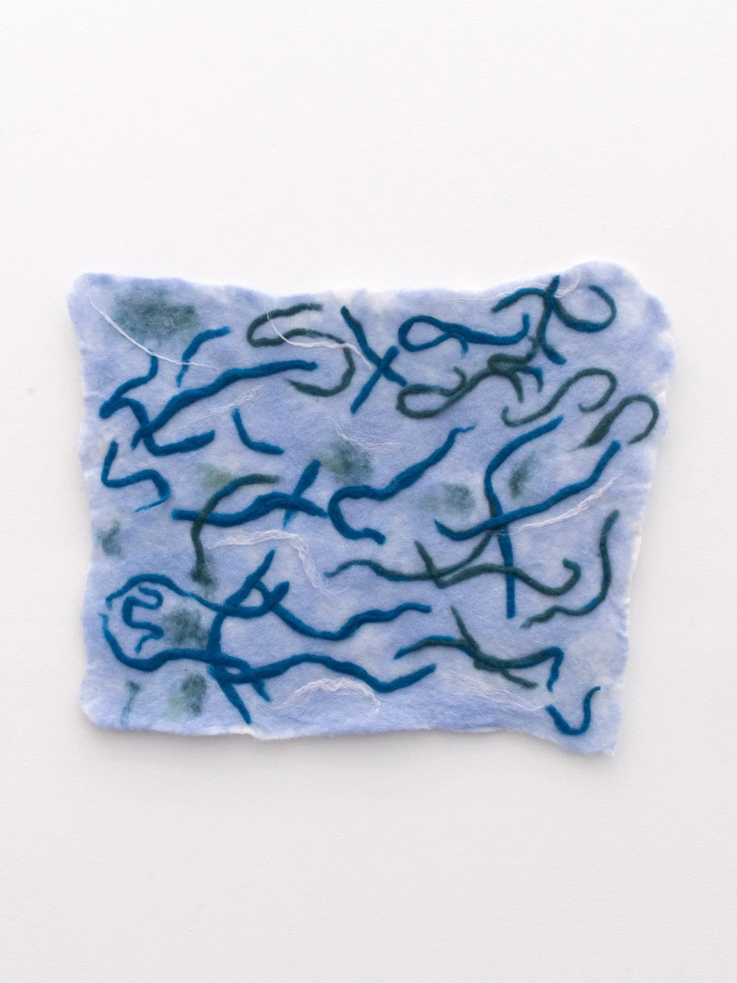 Boundaries (In Blue), 2025
Felted wool, gum arabic
21 x 27 inches

From my solo show Fontanelle at @saratogaarts in February. 📸 photos by John DeSousa @iohn.usa