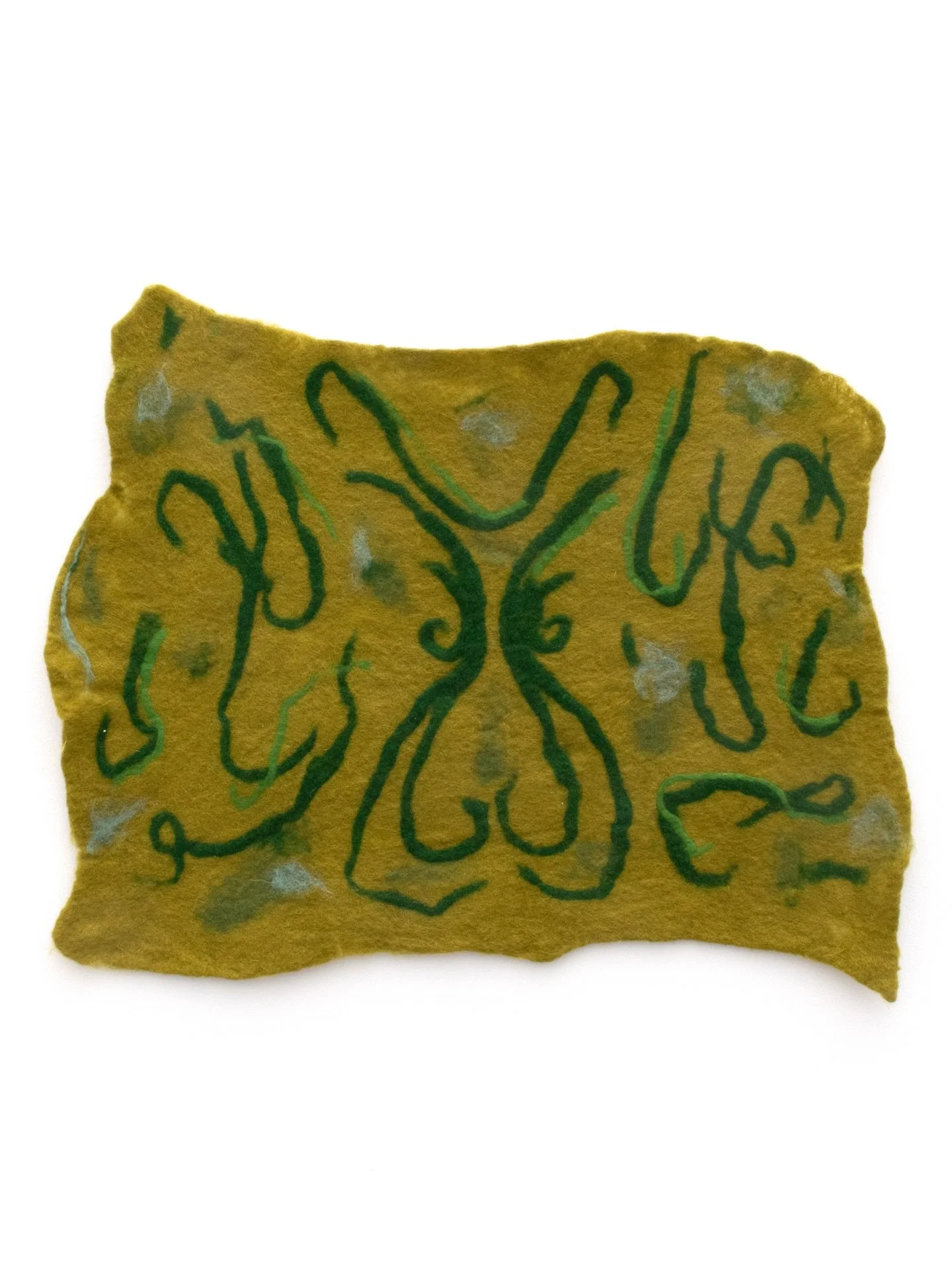 Boundaries (In Green), 2025
Felted wool, gum arabic
24 x 27.5 inches 

From my recent show Fontanelle. 📸 by @iohn.usa 
This work is for sale! DM for info.