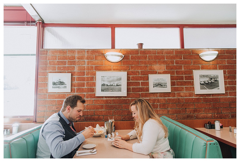 Rod's Diner | 50's Inspired Engagement Photography | Altadena 