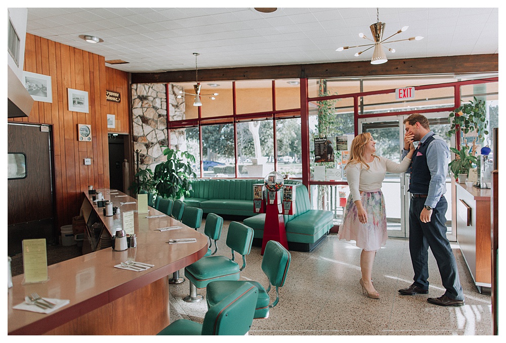 Rod's Diner | 50's Inspired Engagement Photography | Altadena 