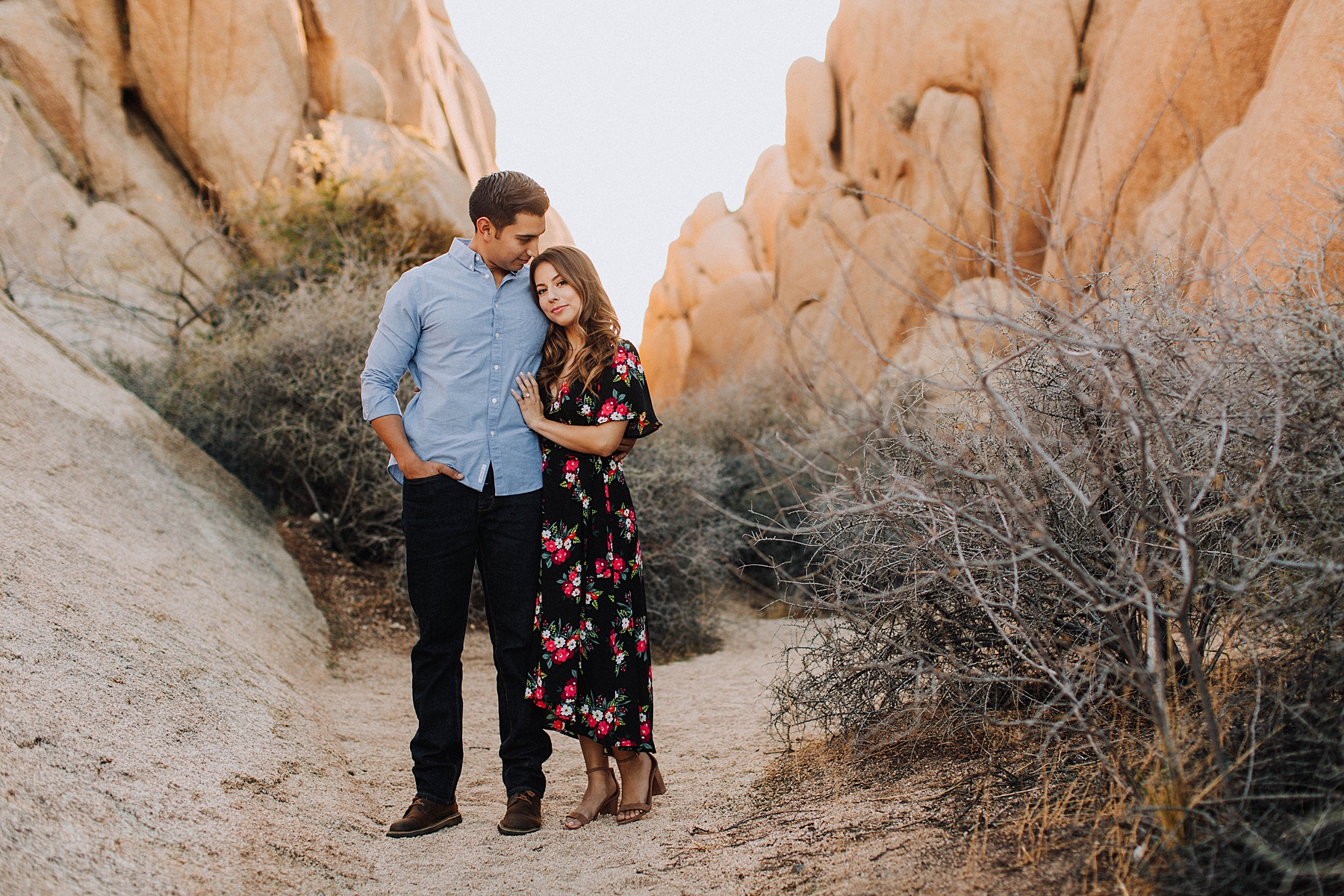 Joshua Tree Engagement Photos Jumbo Rock