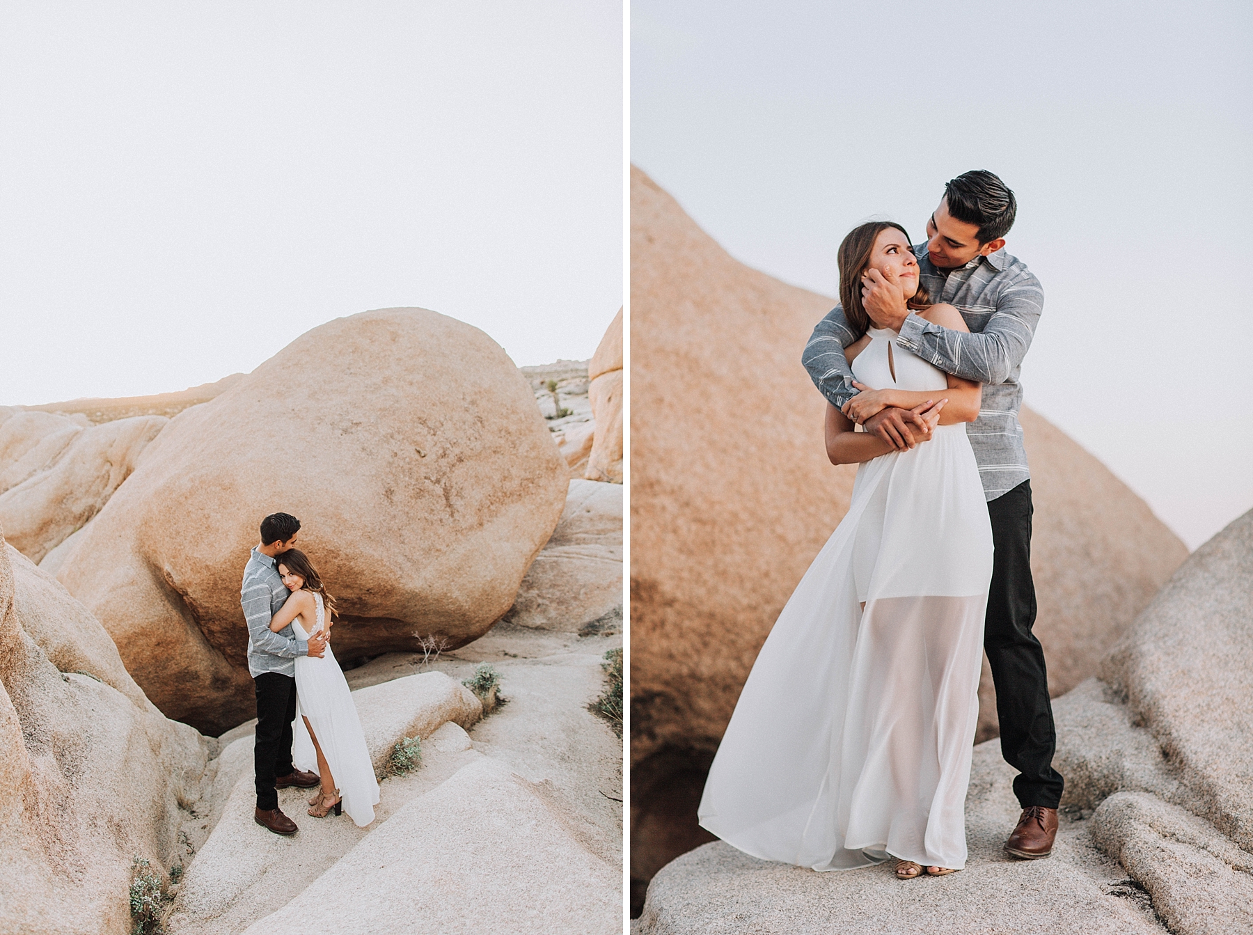 Joshua Tree Arch Rock Engagement Photos 