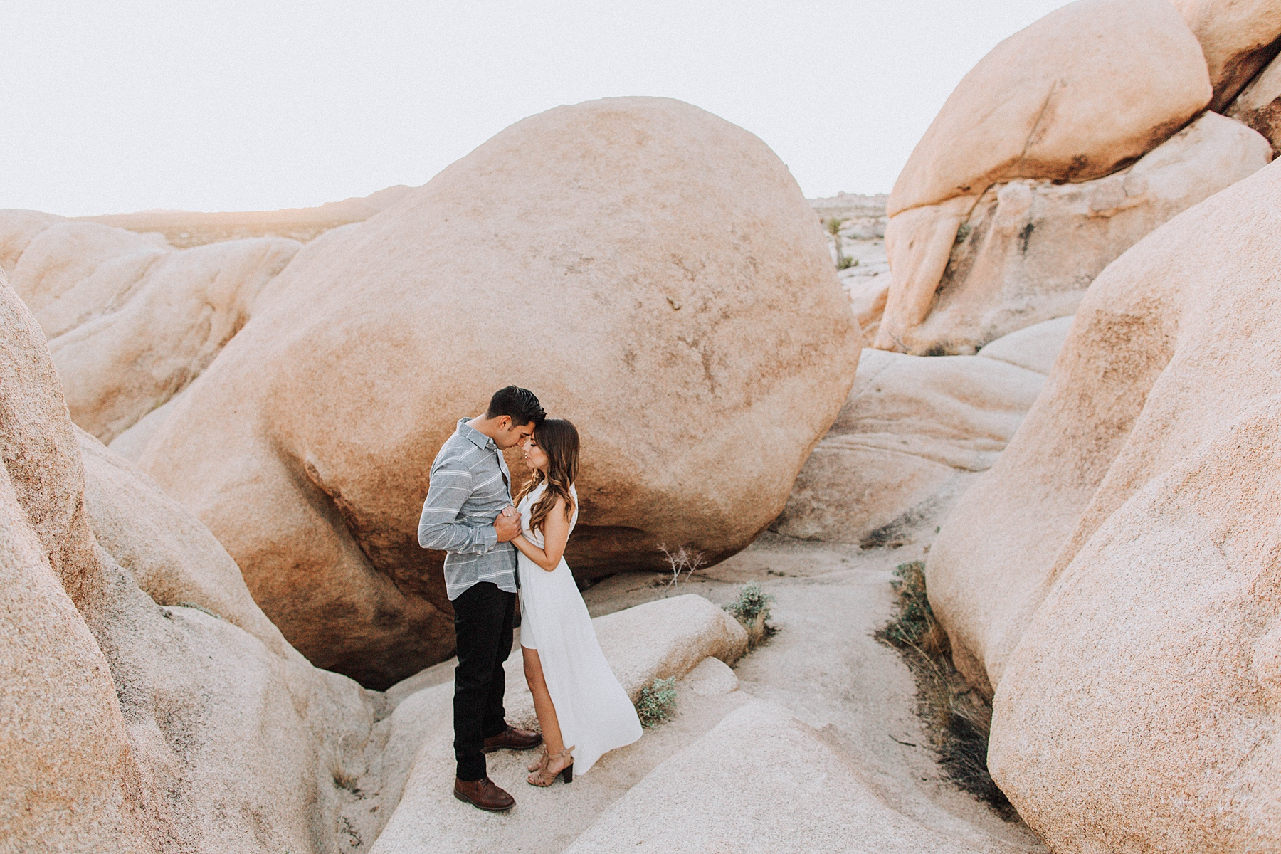 Joshua Tree Arch Rock Engagement Photos 