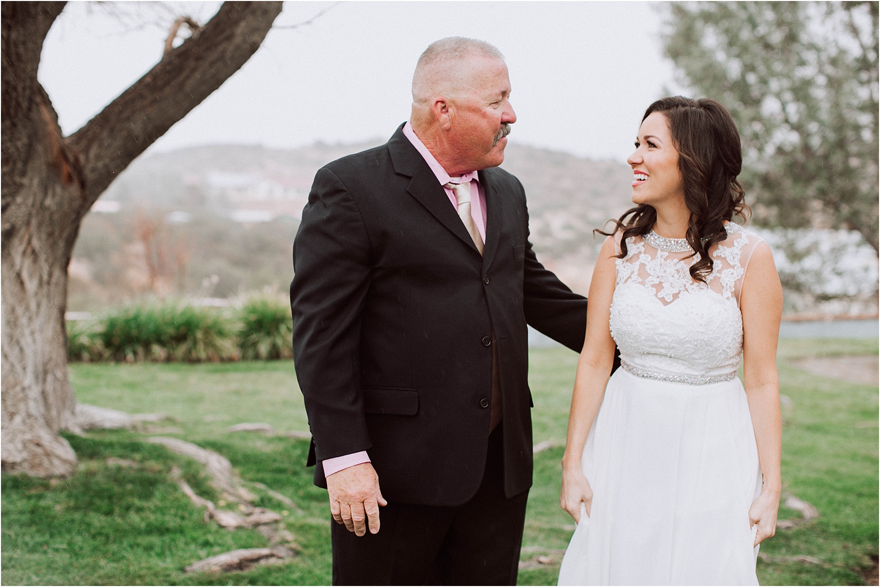 Santa Clarita Intimate Wedding & Elopement Photography - first look with bride's dad