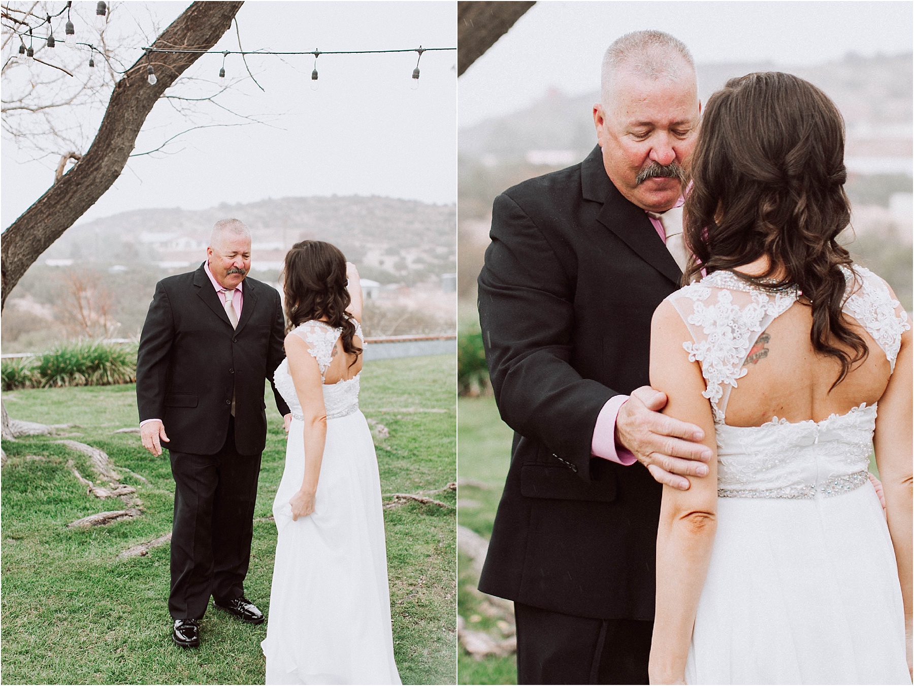 Santa Clarita Intimate Wedding & Elopement Photography - First look with bride's dad