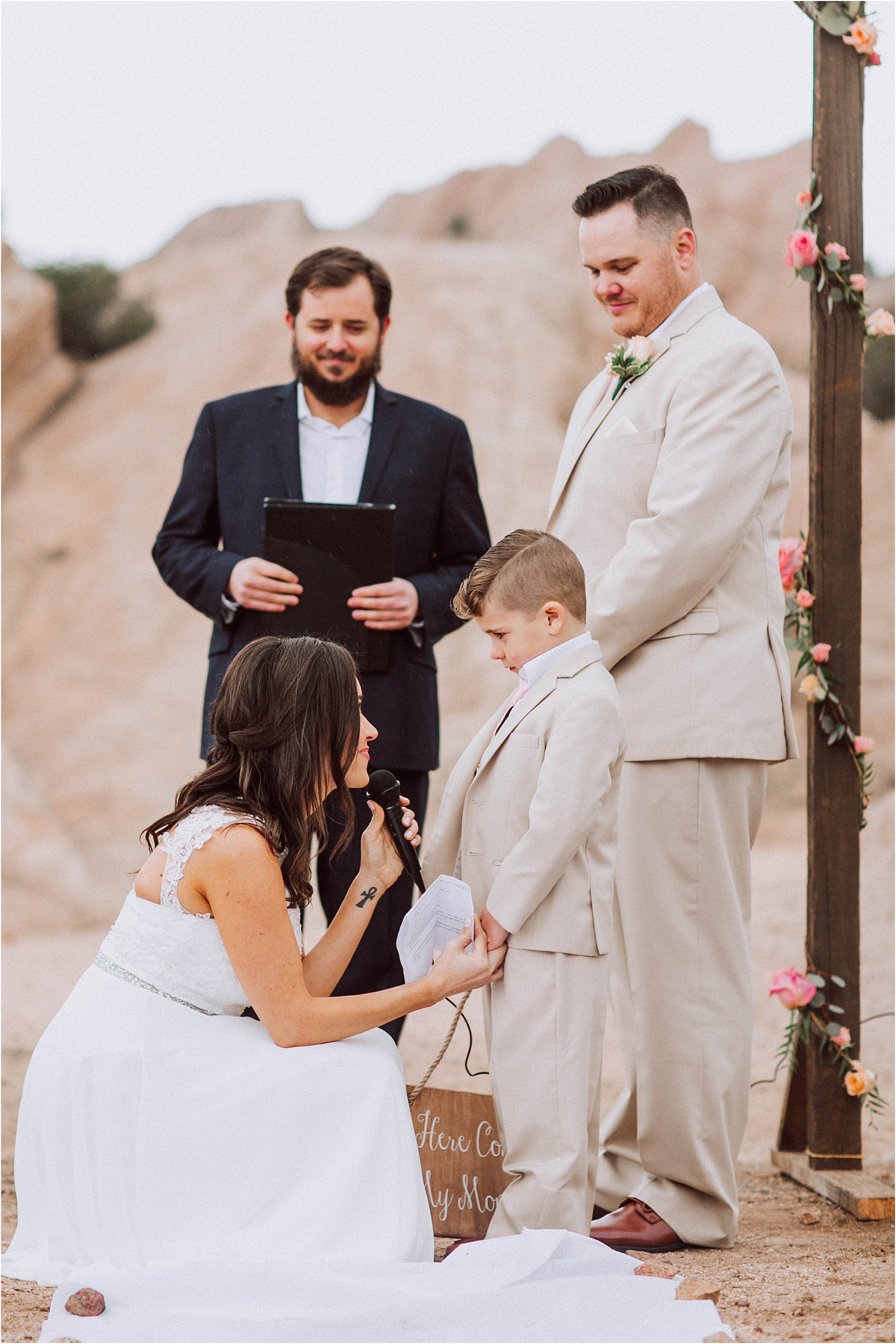 Vasquez Rocks Intimate Wedding & Elopement Photography - Vow exchange