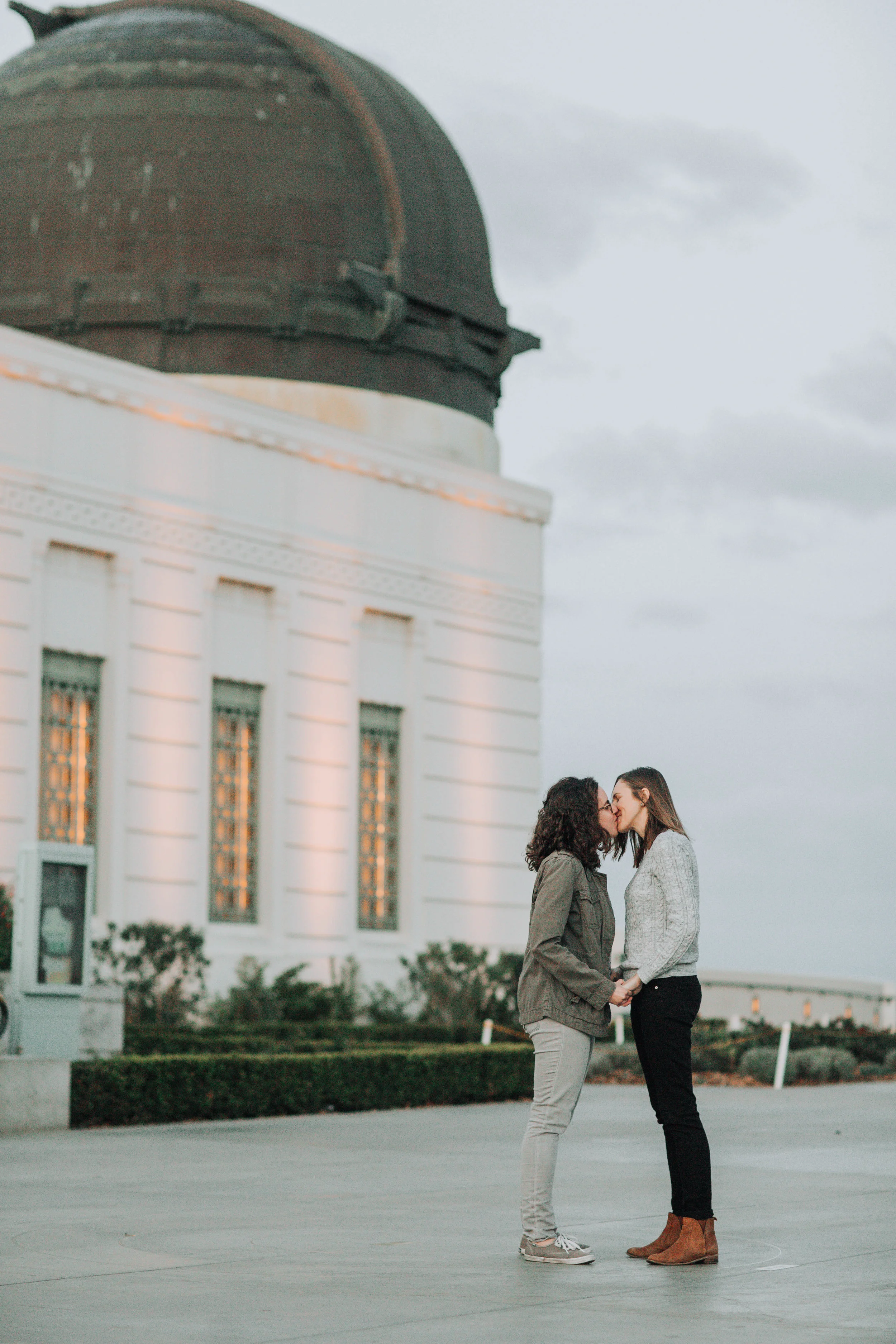 Melanie and Sara | Engagement Shoot at Griffith Observatory 