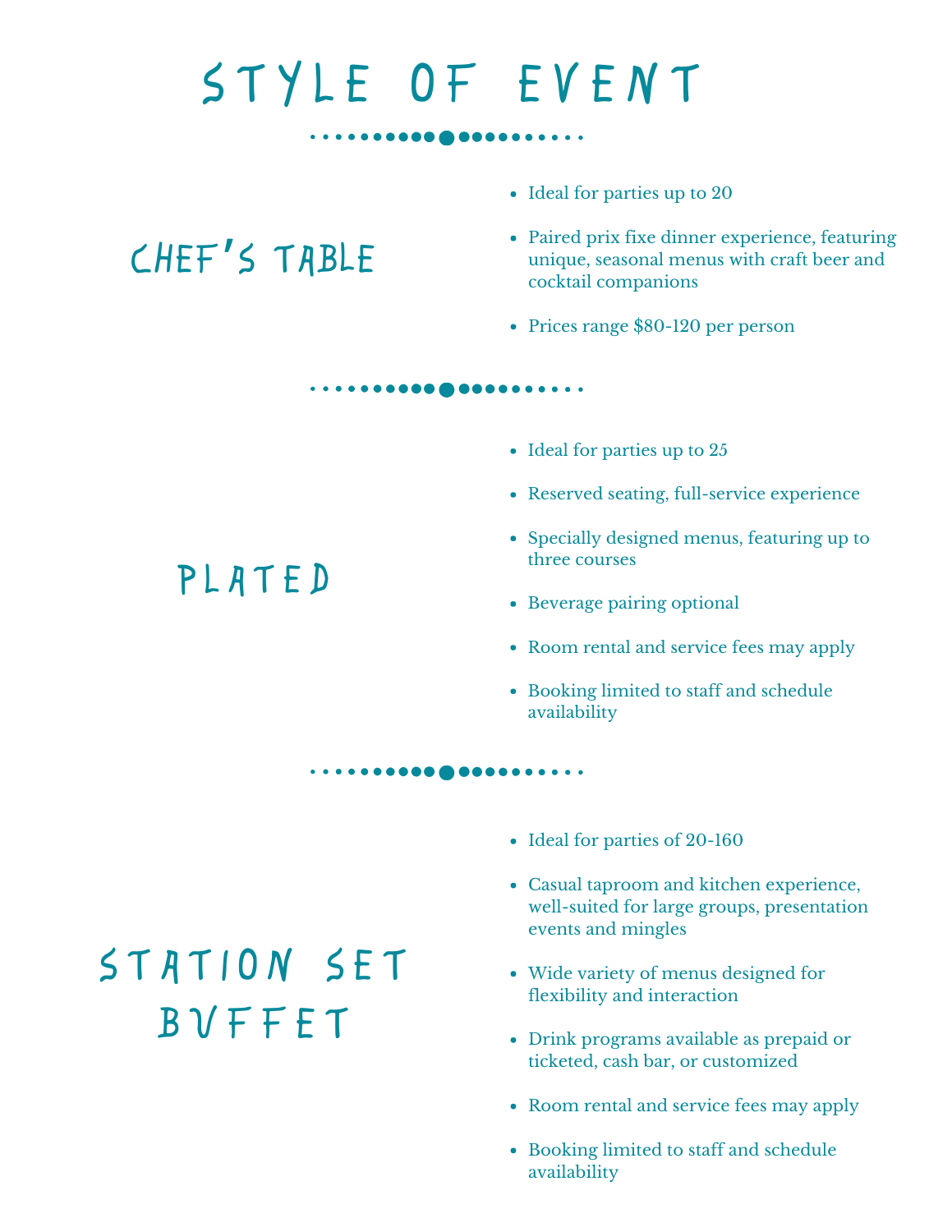 Private Event Menus — Hacienda Beer Co.
