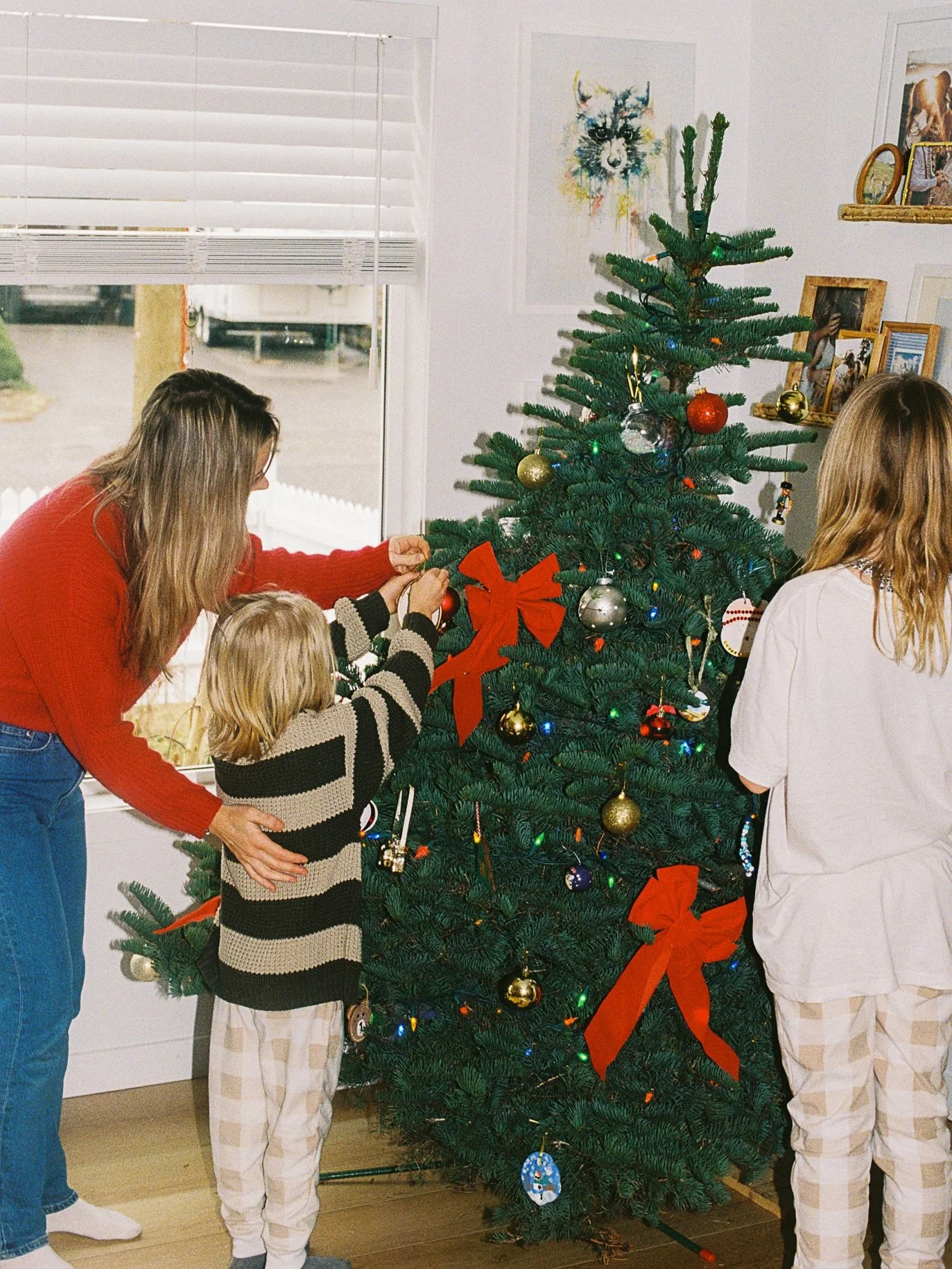 The day we played hookie from school and went to a tree farm. Captured on film. Like all my family memories are.