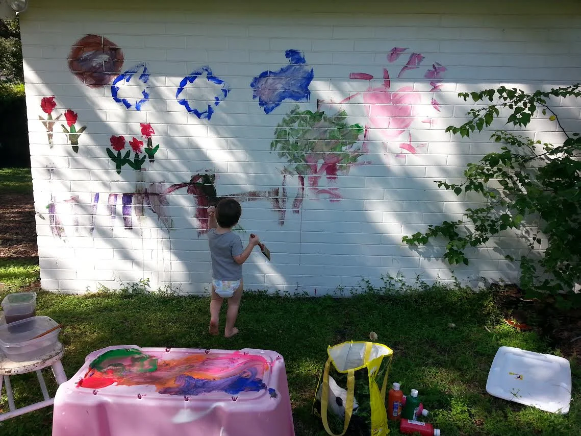 I had to scrub the wall...