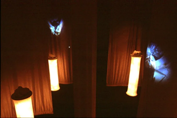 Familiar Portrait, sculptural/ 2 channel video installation, 2003