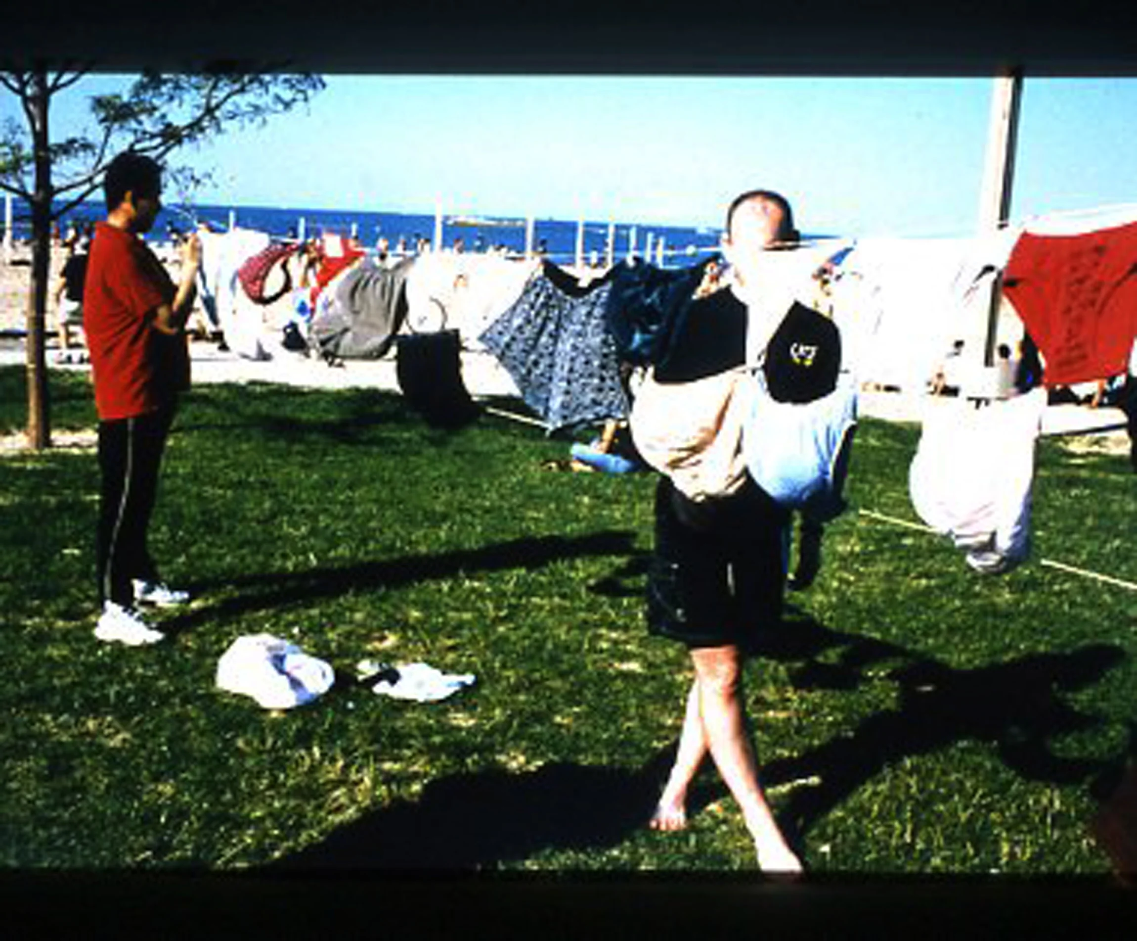Underaware, ephemeral installation, Chicago, 2001.