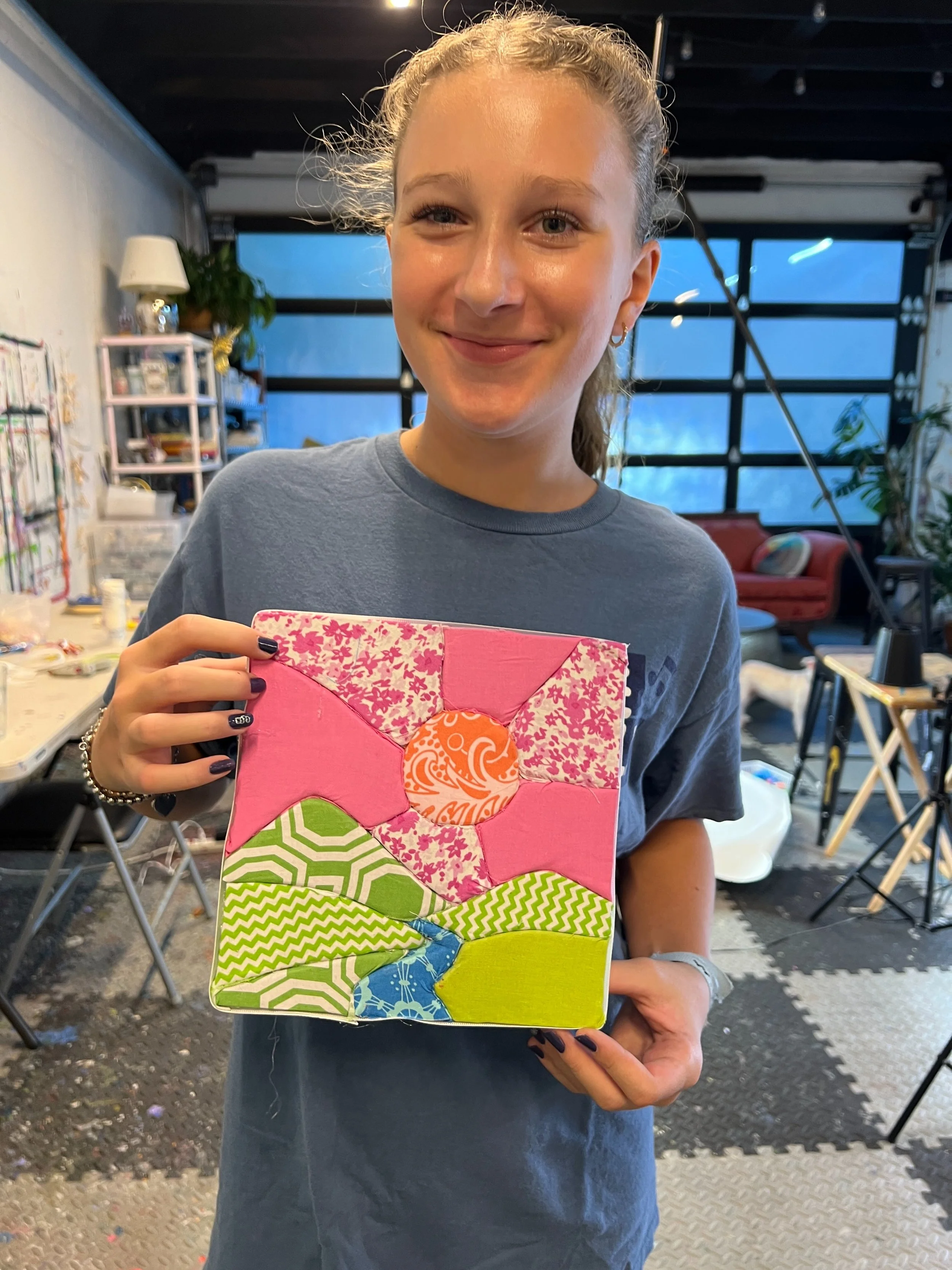 Kinusaiga project with Creative Minds Afrerschool Art Classes! It&rsquo;s not easy and they persevered!! 🎨🌅